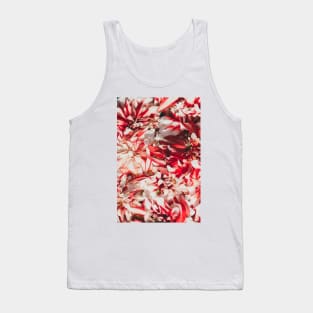 Pretty Red and White Flowers Tank Top